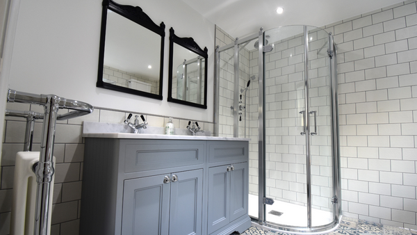 Period luxury bathroom remodel with Burlington brassware