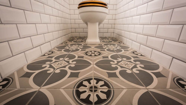 Victorian tiled floor with metro wall tiles