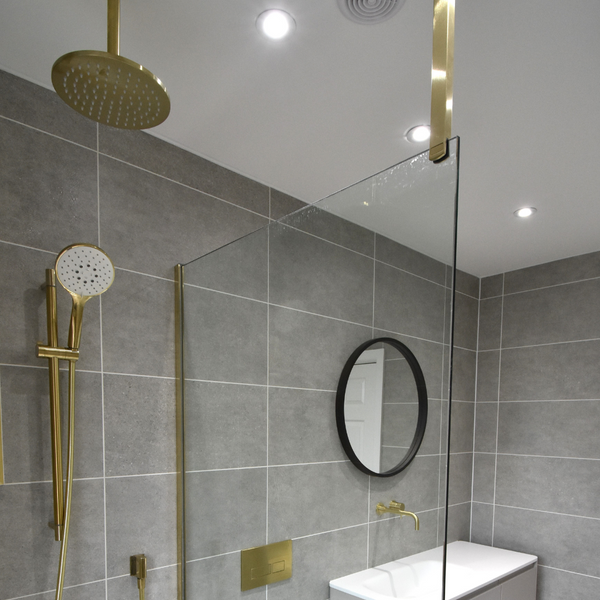 Crosswater brushed brass shower kit