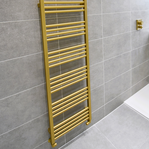 Crosswater brushed brass towel rail
