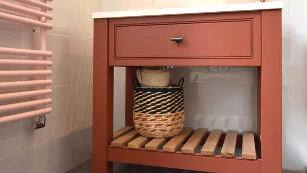 Burbidge washstand in tuscan rose showroom 